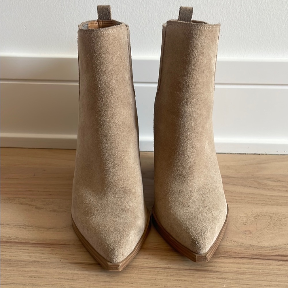Women's Marc Fisher Tan Suede Ankle Boots